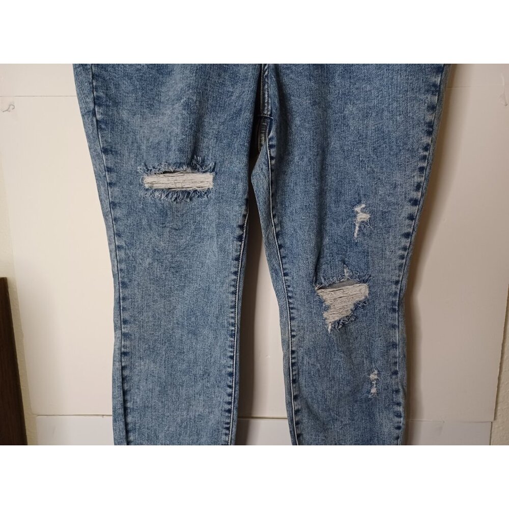 Judy Blue Skinny Fit High Waist Jeans Raw Hem Distressed 16W 34X27 - Picture 3 of 10